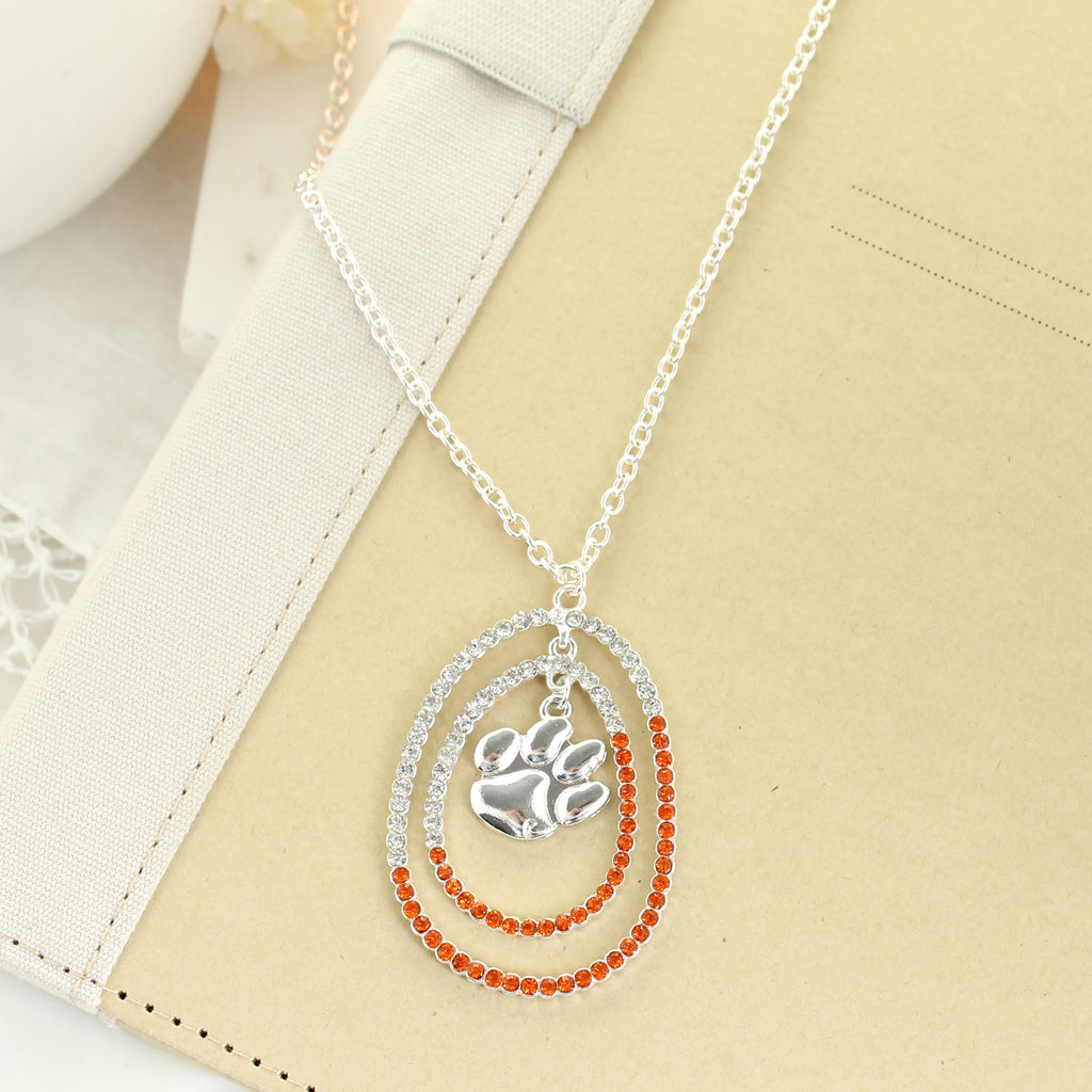34” Clemson Crystal Loop Necklace