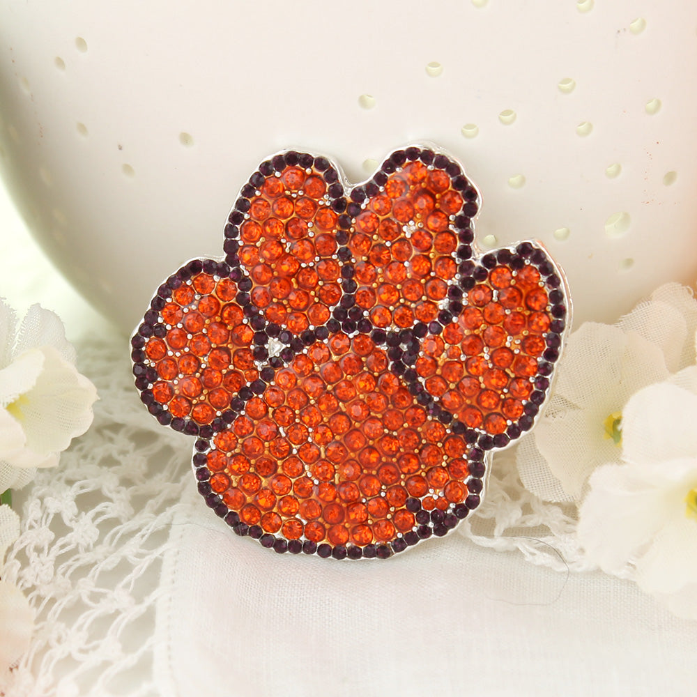 Clemson Crystal Logo Pin