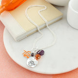 Clemson Logo Disc & Slogan Cluster Convertible Necklace