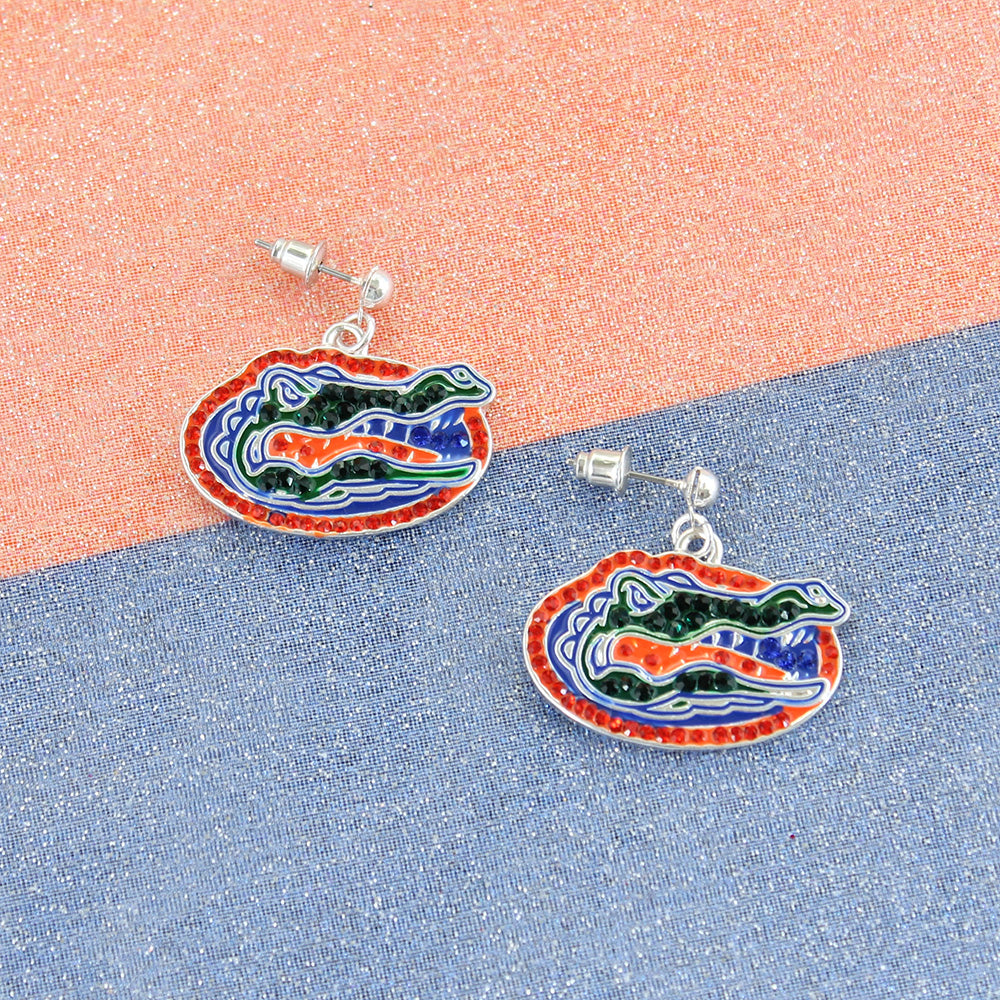 Florida Gator Crystal Earrings