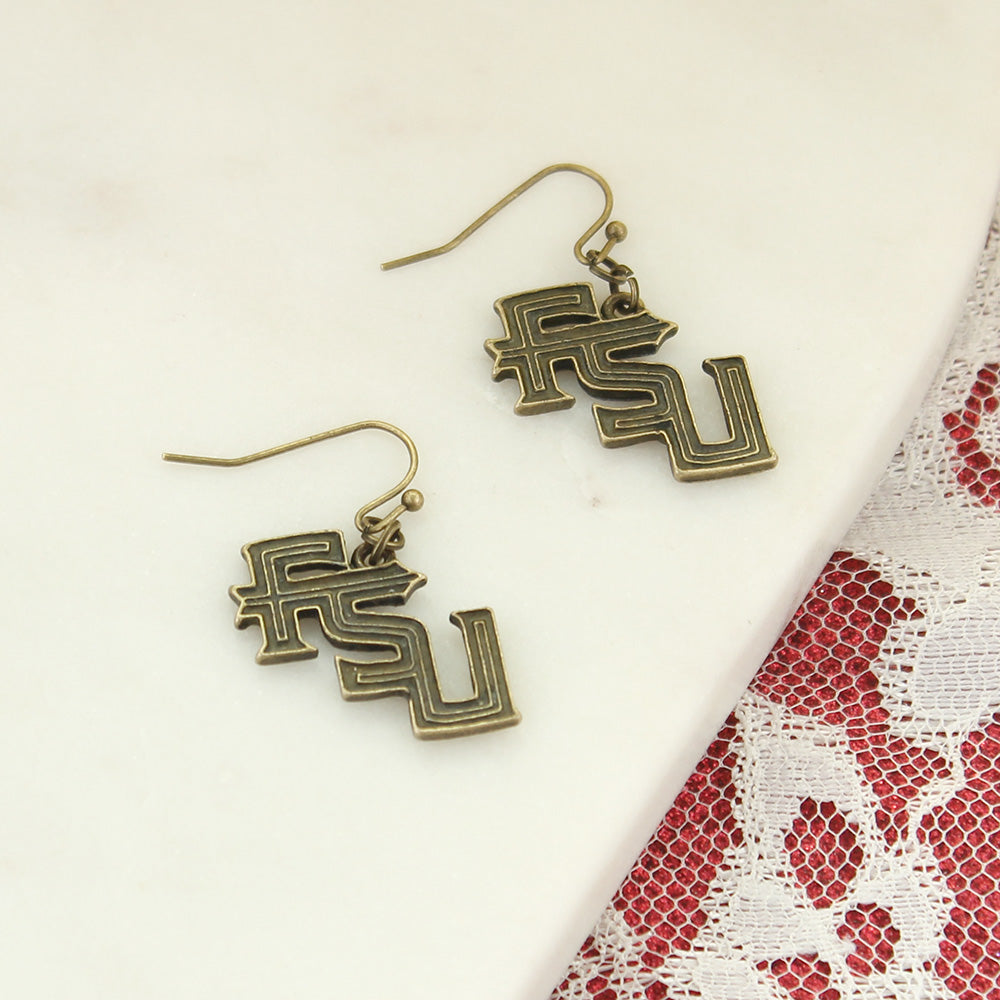 Florida State Vintage Style Logo Earrings