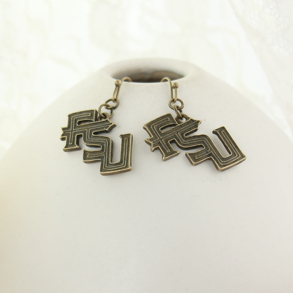 Florida State Vintage Style Logo Earrings