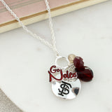 Florida State Logo Disc & Slogan Cluster Convertible Necklace