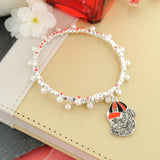 Georgia Enamel Logo & Pearl Bracelet