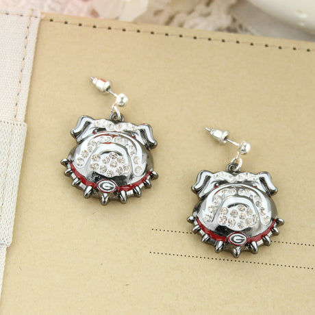 Georgia Bulldogs Crystal Logo Earrings