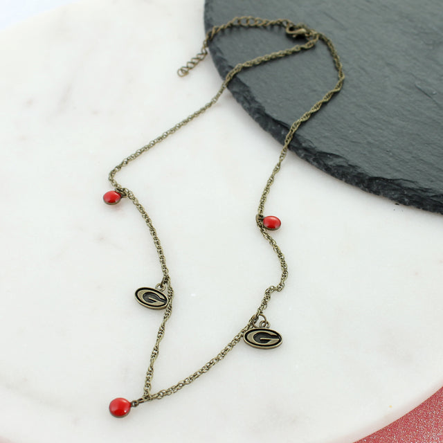 18 - 20” Georgia Vintage Logo & Enamel Dot Necklace