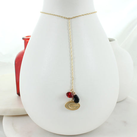 32” Georgia Matte Gold Logo Y-Necklace