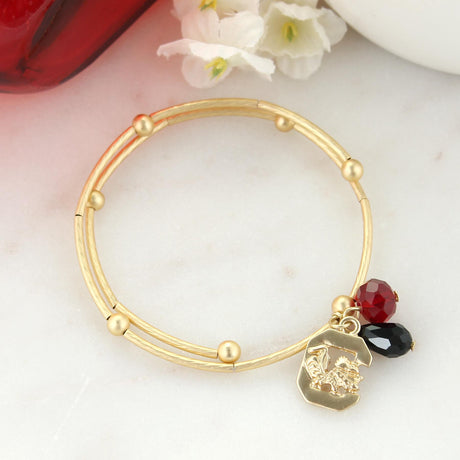 South Carolina Matte Gold Logo Bracelet