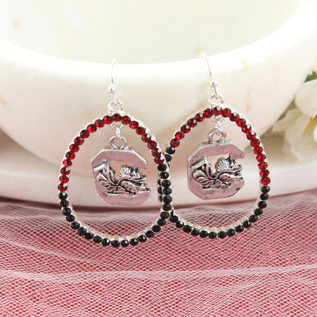 South Carolina Crystal Loop Earrings