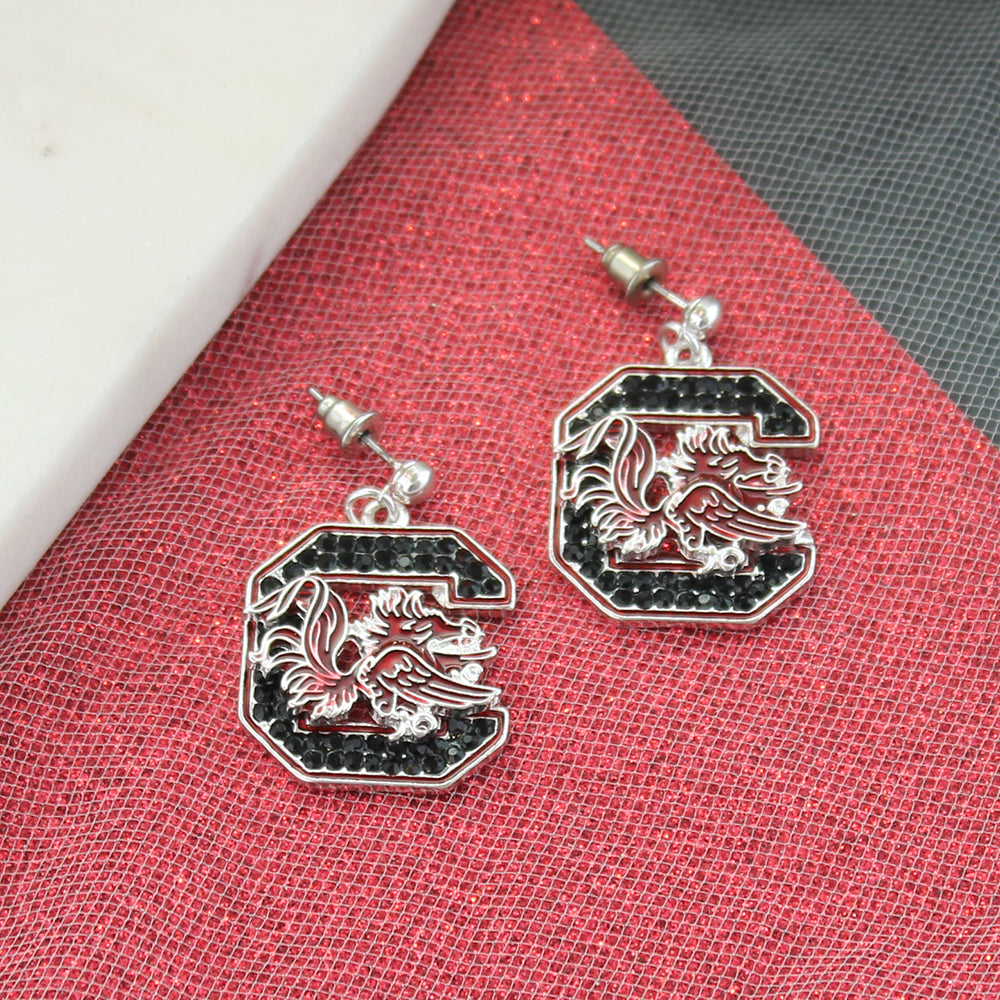 South Carolina Crystal Logo Earrings