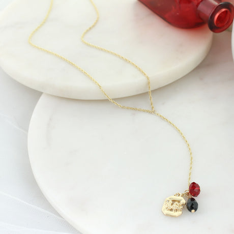 32" South Carolina Matte Gold Logo Y-Necklace