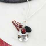 South Carolina Logo Disc & Slogan Cluster Convertible Necklace