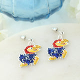 Kansas Crystal Logo Earrings