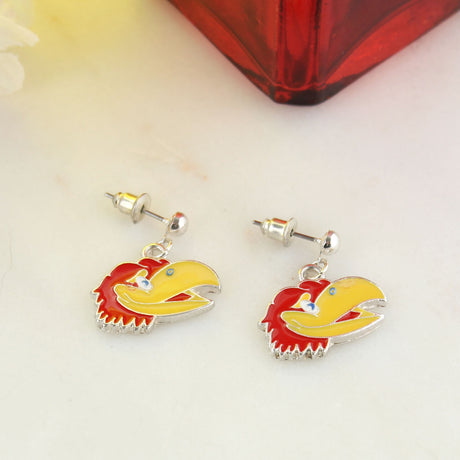 Kansas Enamel Logo Earrings