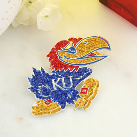 Kansas Crystal Logo Pin