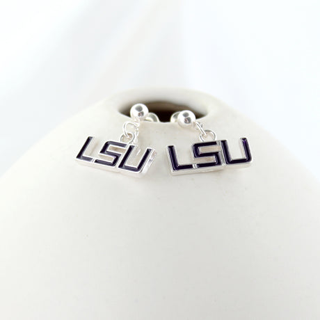 LSU Enamel Logo Earrings