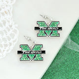 Marshall Crystal Logo Earrings