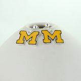 Michigan Enamel Logo Earrings