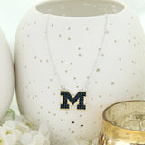 Michigan Crystal Logo Necklace