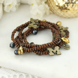 Michigan Wood Bead Stretch Necklace/Bracelet