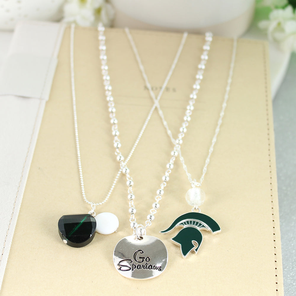 Michigan State Trio Necklace Set