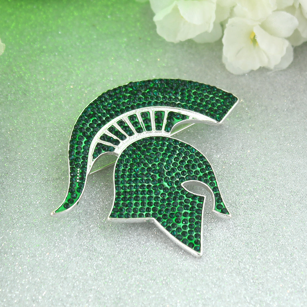 Michigan State Crystal Logo Pin