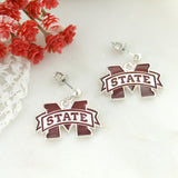 Mississippi State Enamel Logo Earrings