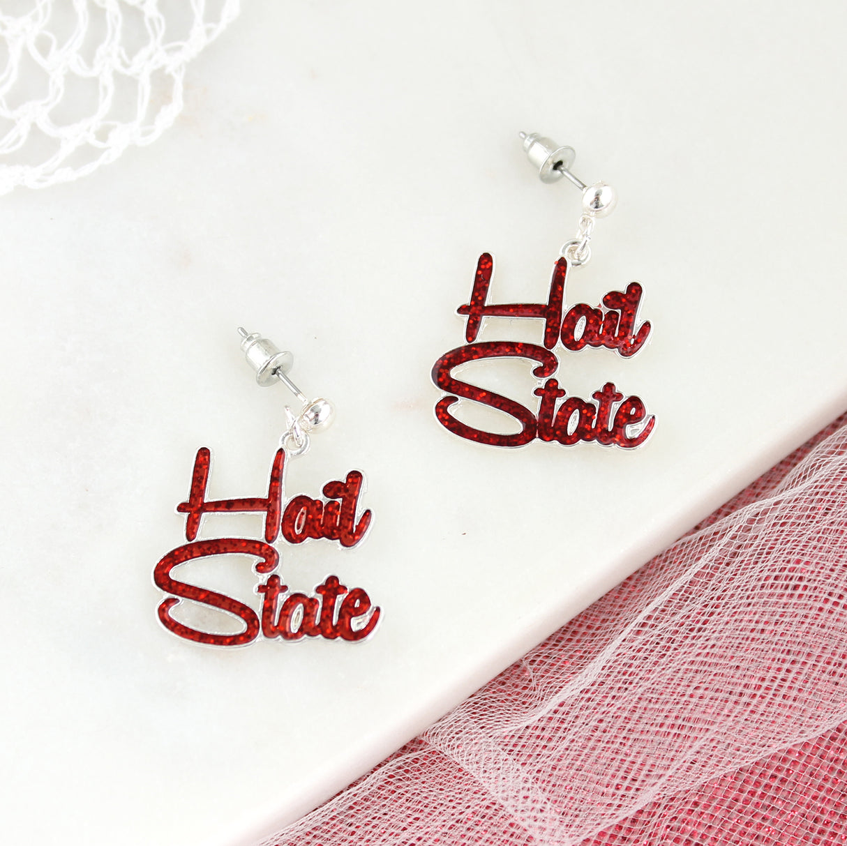 Mississippi State Slogan Earrings