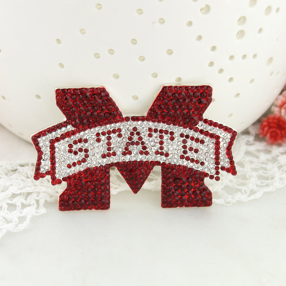 Mississippi State Crystal Logo Pin