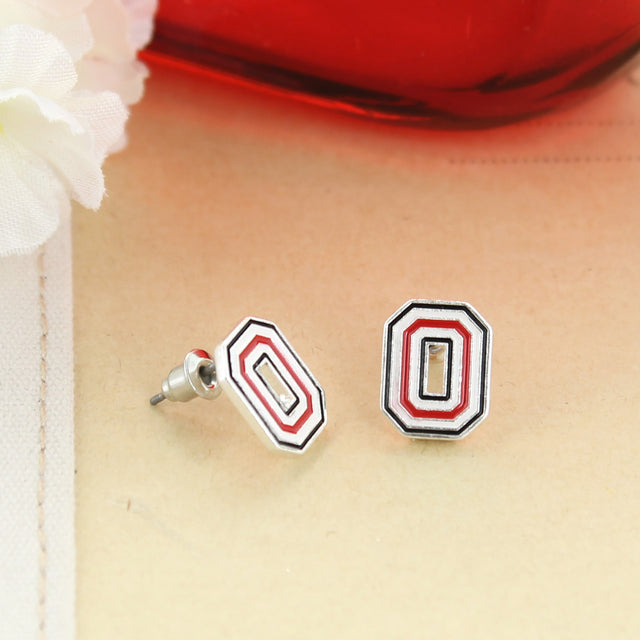 Ohio State Enamel Logo Stud Earrings