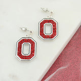 Ohio State Crystal Logo Earrings