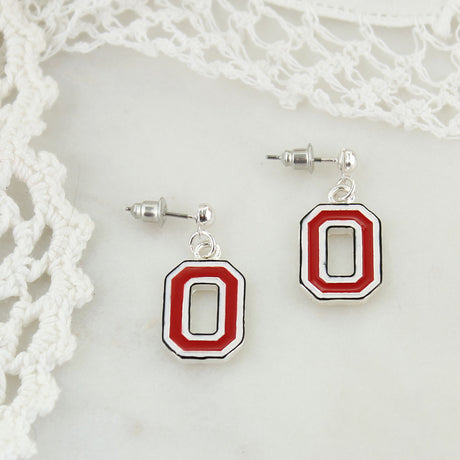 Ohio State Enamel Logo Earrings