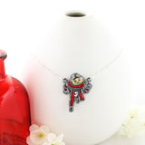 16” Ohio State “Brutus” Crystal Logo Necklace