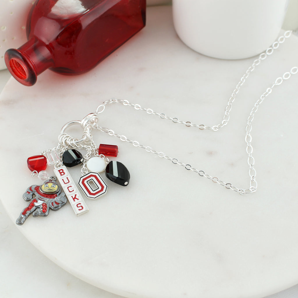Ohio State Cluster Necklace