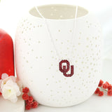 Oklahoma Crystal Logo Necklace