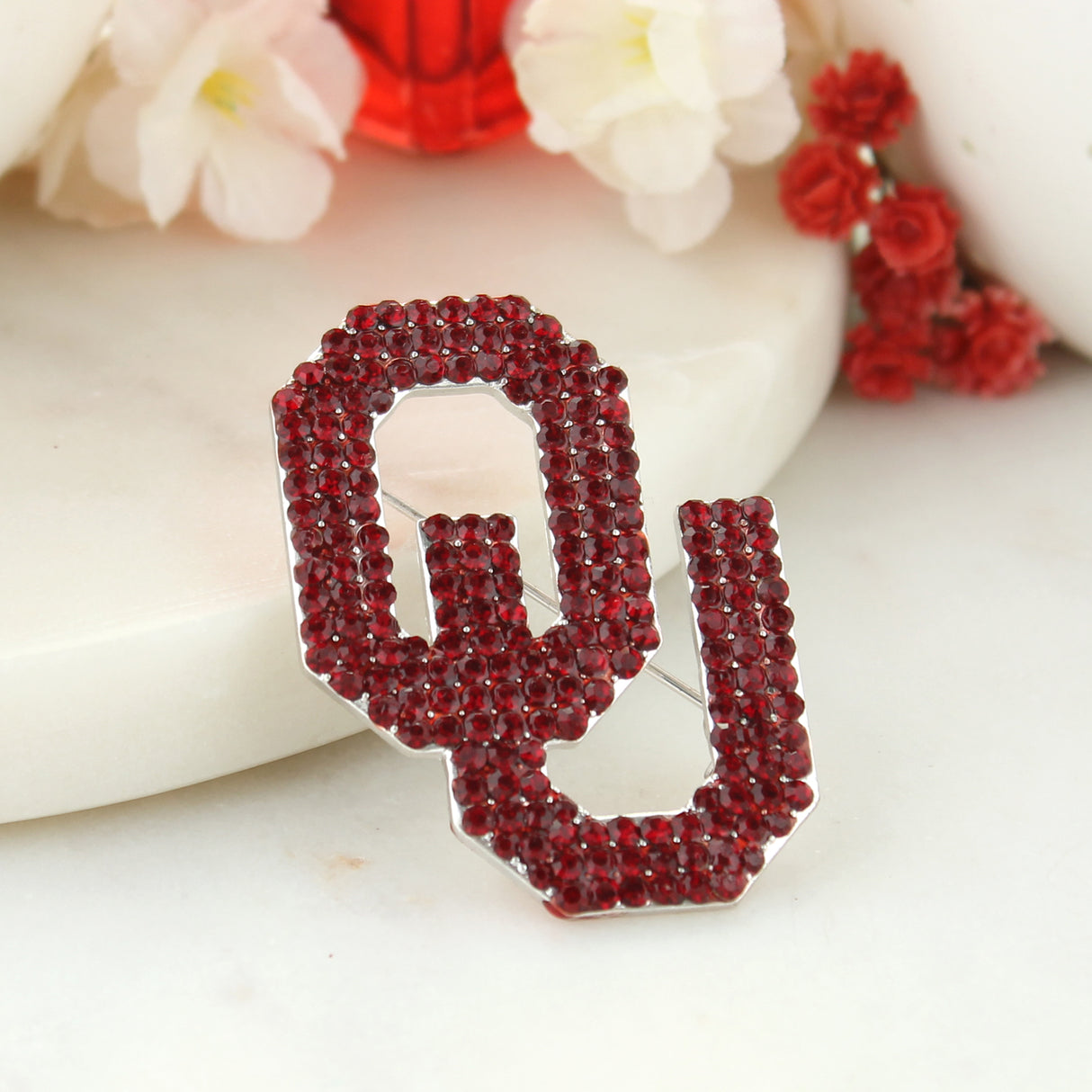 Oklahoma Crystal Logo Pin