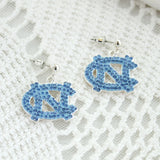 North Carolina Crystal Logo Earrings