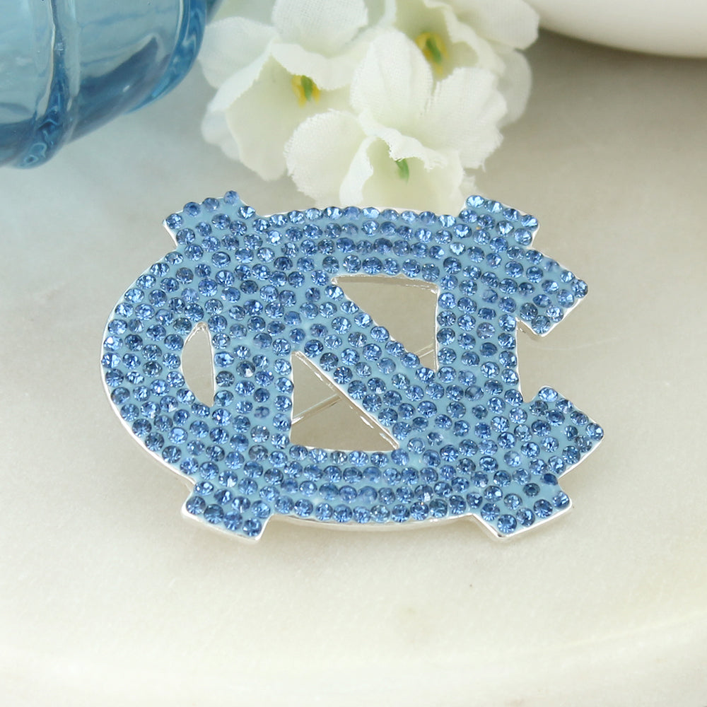 North Carolina Crystal Logo Pin