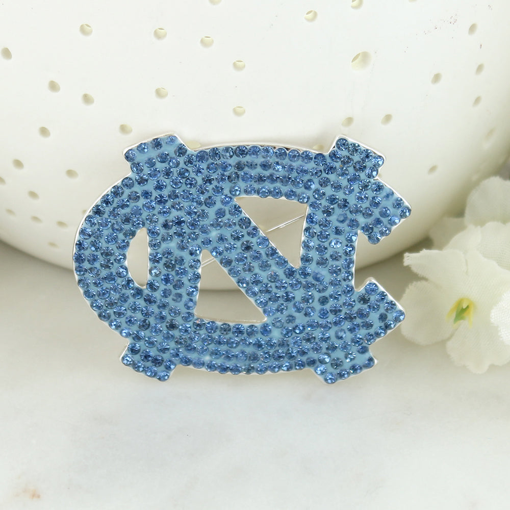 North Carolina Crystal Logo Pin