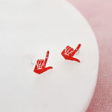Texas Tech Enamel Logo Stud Earrings