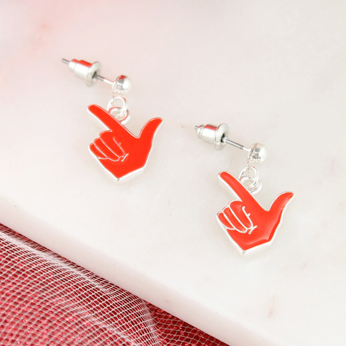 Texas Tech Enamel Logo Earrings