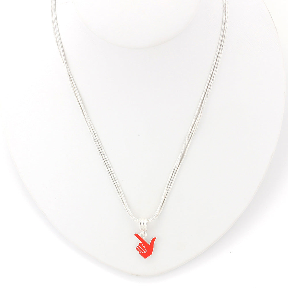 Texas Tech Enamel Logo Necklace