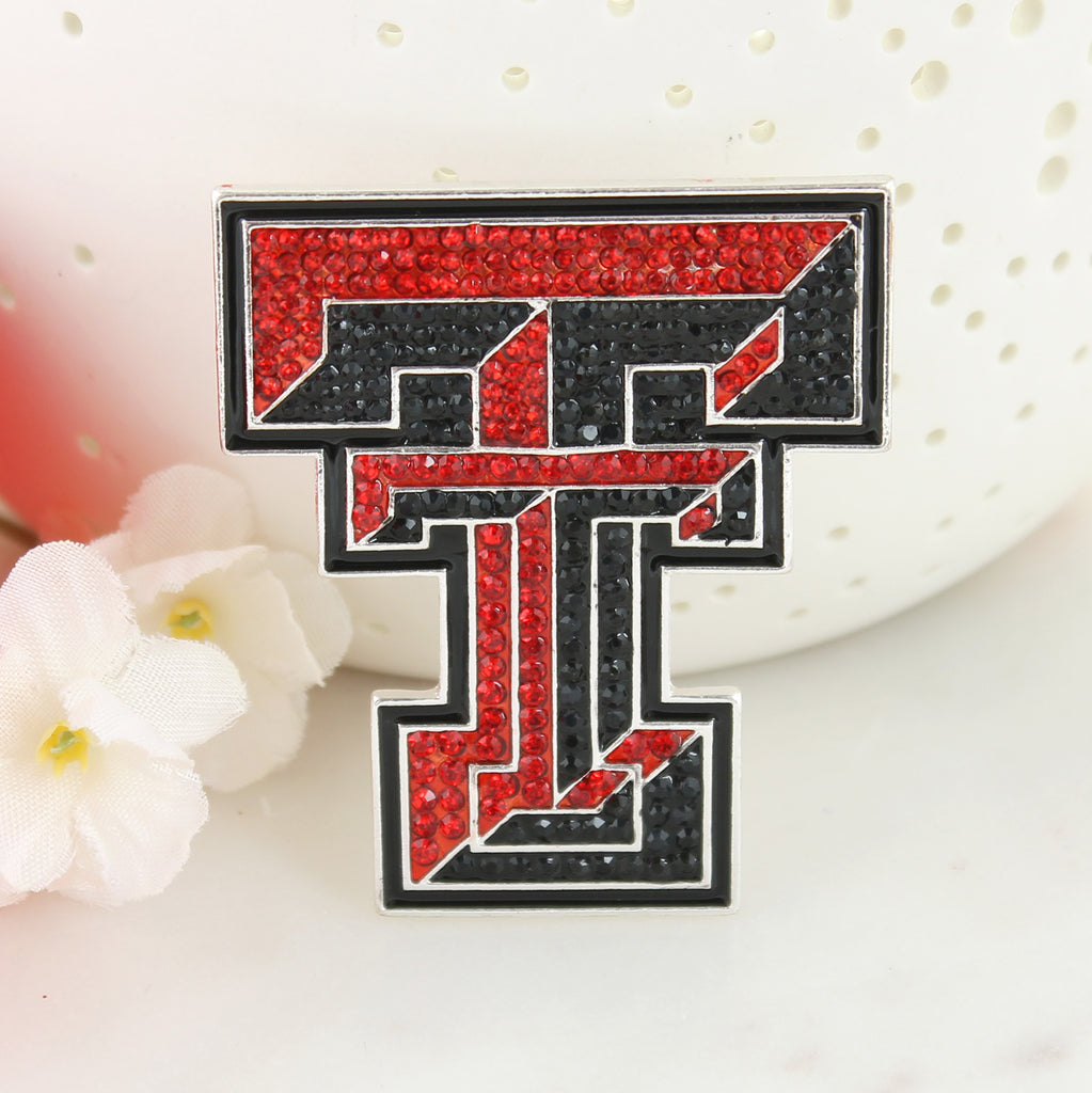 Texas Tech Crystal Logo Pin