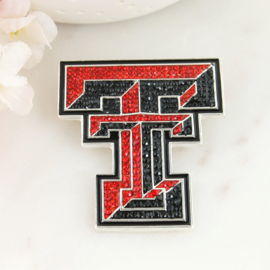 Texas Tech Crystal Logo Pin