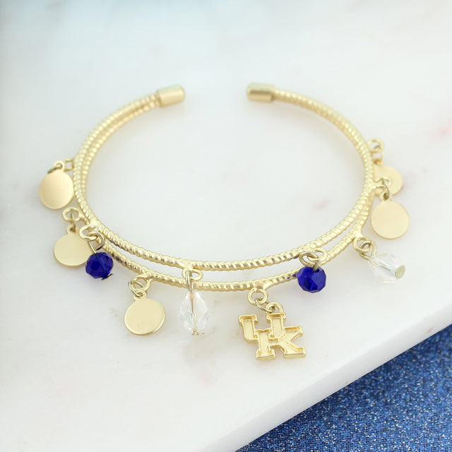 Kentucky Logo Gold Cuff Bracelet