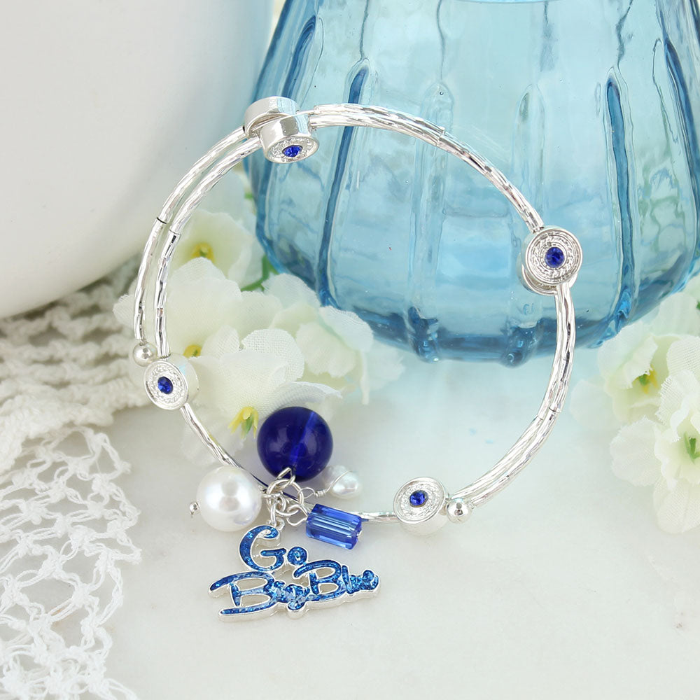 Detroit Lions NFL Silver Slogan Bracelet - Detroit Lions