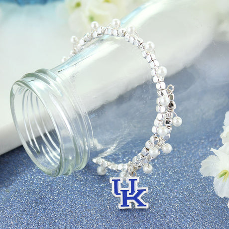 Kentucky Enamel Logo & Pearl Bracelet