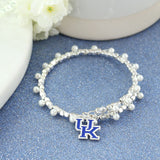 Kentucky Enamel Logo & Pearl Bracelet