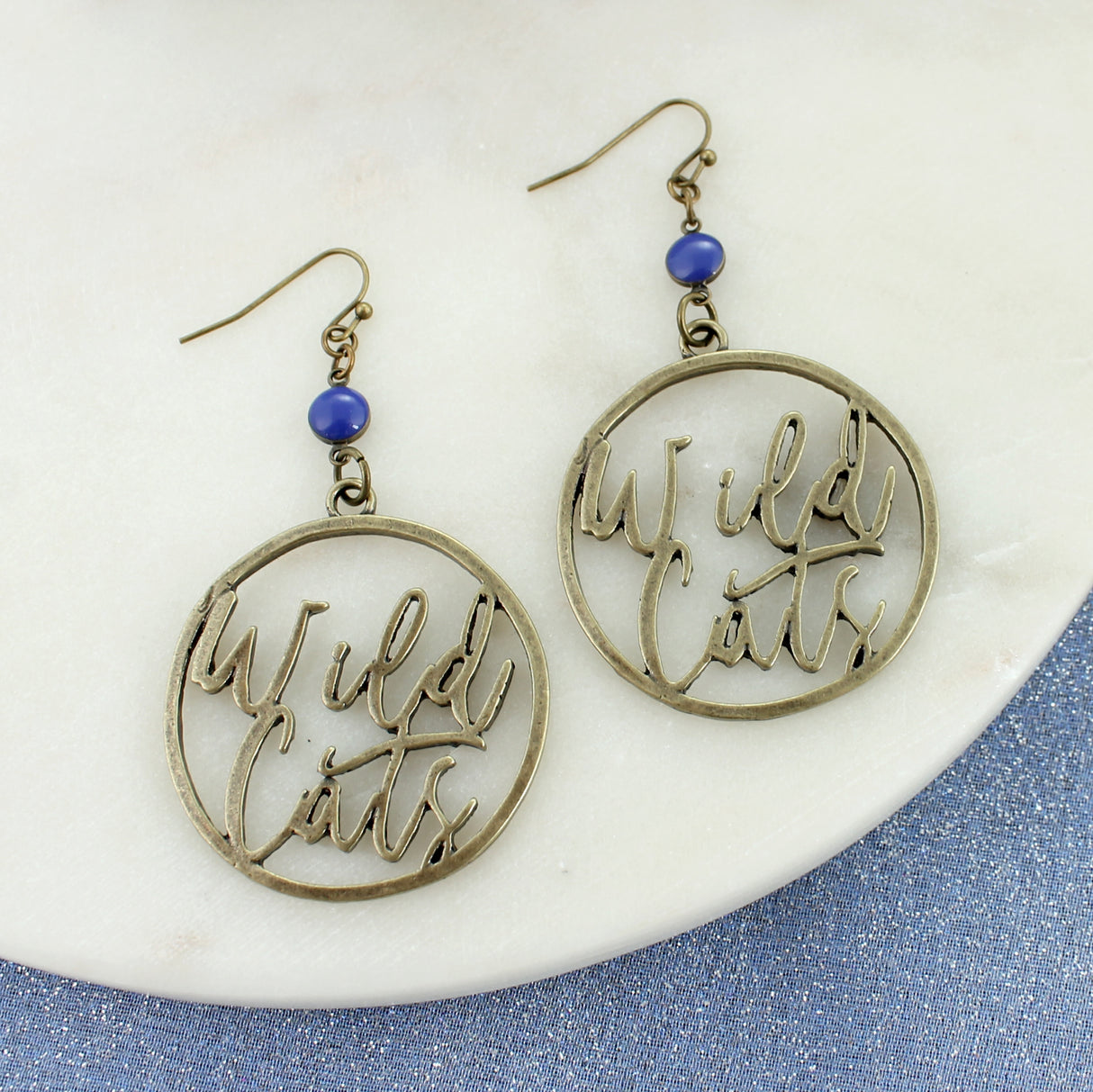 Kentucky Vintage Style Cutout Slogan Earrings