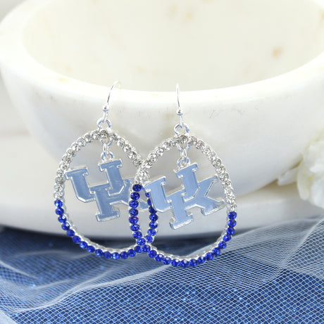 Kentucky Crystal Loop Earrings